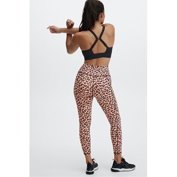 Fabletics Define PowerHold High-Waisted 7/8 Leggings Leopard Print Women Small - Picture 14 of 14